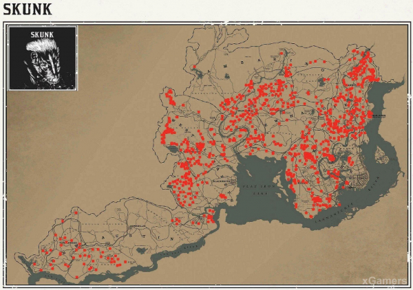 Red dead redemption 2 - животные. Карты с местами обитания