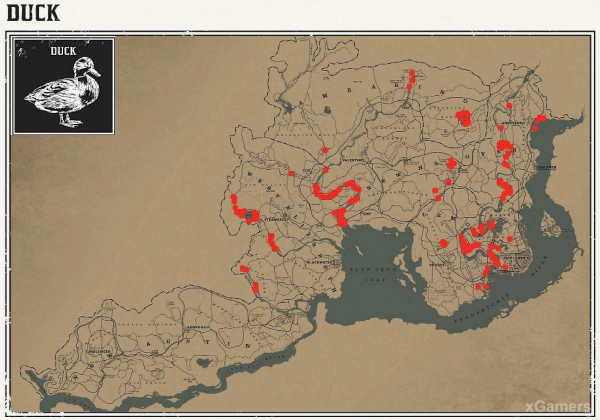 Red dead redemption 2 - животные. Карты с местами обитания