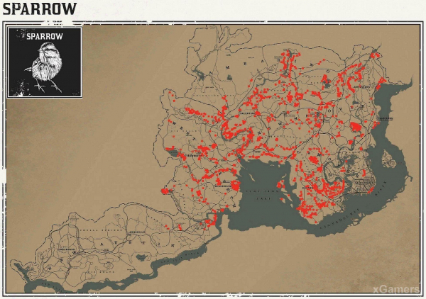 Red dead redemption 2 - животные. Карты с местами обитания