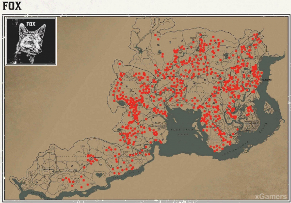 Red dead redemption 2 - животные. Карты с местами обитания