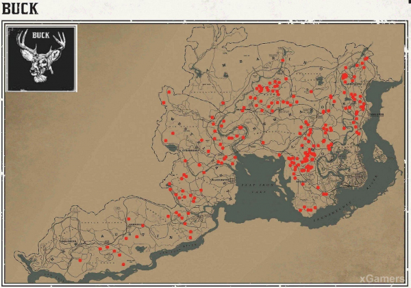 Red dead redemption 2 - животные. Карты с местами обитания