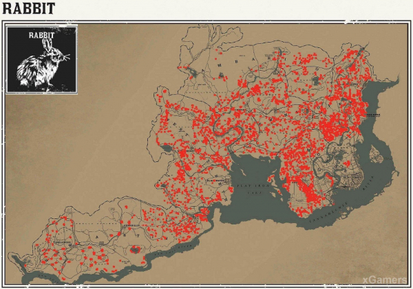 Red dead redemption 2 - животные. Карты с местами обитания