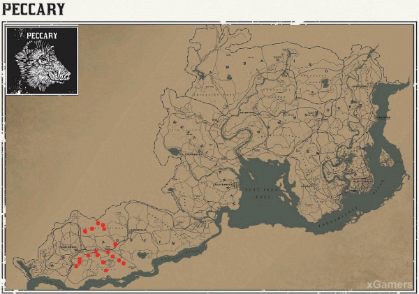 Red dead redemption 2 - животные. Карты с местами обитания