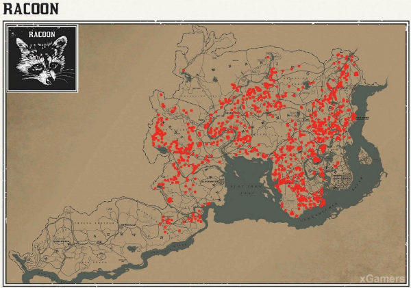 Red dead redemption 2 - животные. Карты с местами обитания