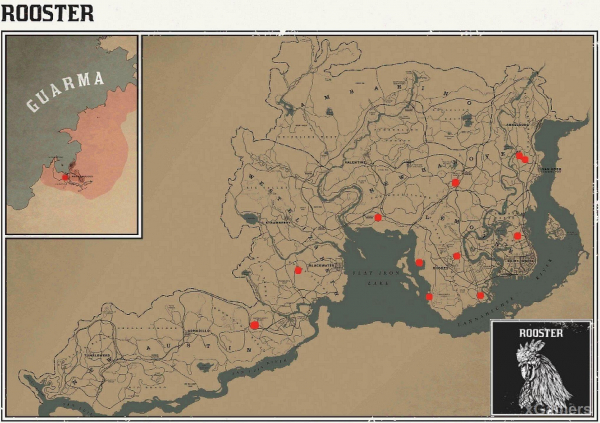 Red dead redemption 2 - животные. Карты с местами обитания