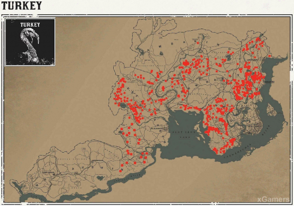Red dead redemption 2 - животные. Карты с местами обитания