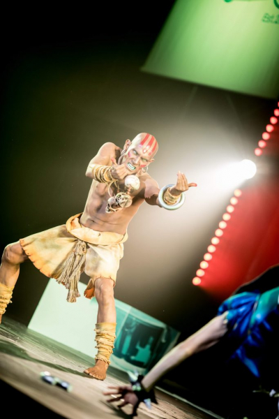 Близкий взгляд на косплей из Мексики на Street Fighter